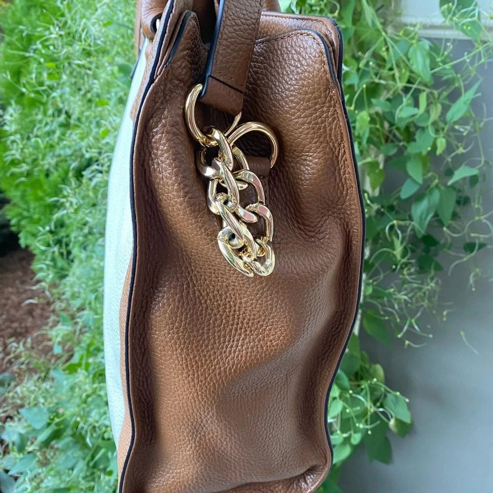 Michael Kors Tan and Cream Tote Bag